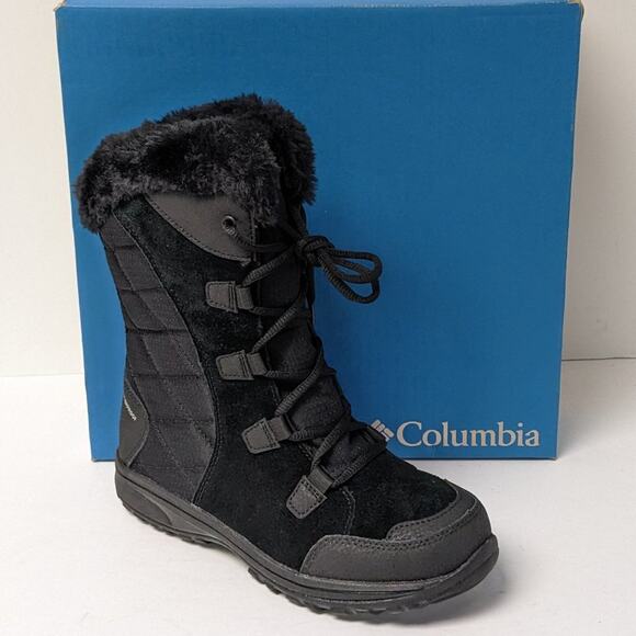 Columbia Ice Maiden II Waterproof Winter Boots, Black, Women's M